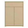 Alice Springs Shoe Cabinet - 2 Door - 1 Drawer - Compact - Butter Yellow