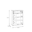 Alice Springs Shoe Cabinet - 2 Door - 1 Drawer - Compact - Elegancia Oak