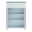 Alice Springs Shoe Cabinet - 2 Door - 1 Drawer - Compact - Light Grey