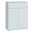 Alice Springs Shoe Cabinet - 2 Door - 1 Drawer - Compact - Light Grey