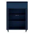 Alice Springs Shoe Cabinet - 2 Door - 1 Drawer - Compact - Night Blue