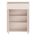 Alice Springs Shoe Cabinet - 2 Door - 1 Drawer - Compact - Sand