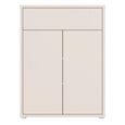 Alice Springs Shoe Cabinet - 2 Door - 1 Drawer - Compact - Sand