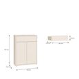 Alice Springs Shoe Cabinet - 2 Door - 1 Drawer - Compact - Sand