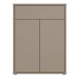 Alice Springs Shoe Cabinet - 2 Door - 1 Drawer - Compact - Taupe