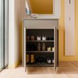 Alice Springs Shoe Cabinet - 2 Door - 1 Drawer - Compact - Taupe