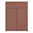 Alice Springs Shoe Cabinet - 2 Door - 1 Drawer - Compact - Terracotta
