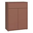 Alice Springs Shoe Cabinet - 2 Door - 1 Drawer - Compact - Terracotta