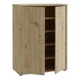 Alice Springs Shoe Cabinet - 2 Door - Artisan Oak