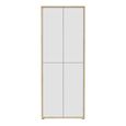 Alice Springs Shoe Cabinet - 4 Door - Artisan Oak and Light Grey