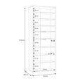 Alice Springs Shoe Cabinet - 4 Door - Artisan Oak and Light Grey
