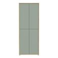 Alice Springs Shoe Cabinet - 4 Door - Artisan Oak and Sage Green