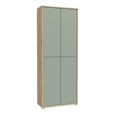 Alice Springs Shoe Cabinet - 4 Door - Artisan Oak and Sage Green