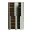 Alice Springs Shoe Cabinet - 6 Door - Artisan Oak and Sage Green