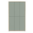 Alice Springs Shoe Cabinet - 6 Door - Artisan Oak and Sage Green