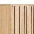 Albany Oak Ribbed 3 Dwawer Shoe Cabinet
