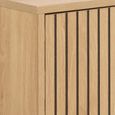 Albany Oak Ribbed Flip Down Door Shoe Cabinet