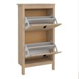 Barcelona Jackson Hickory Oak 2 Door Shoe Cabinet