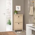Barcelona Jackson Hickory Oak 2 Door Shoe Cabinet