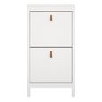 Barcelona White 2 Door Shoe Cabinet