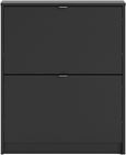 Black 2 Drawer Shoe Cabinet