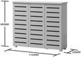 Edwards 3 Door Shoe Cabinet - Variant Available