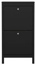 Madrid Black 2 Drawer Door Shoe Cabinet