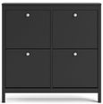 Madrid Black 4 Drawer Shoe Cabinet