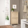 Madrid Jackson Hickory Oak 2 Door Shoe Cabinet