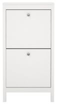 Madrid White 2 Drawer Door Shoe Cabinet