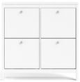 Madrid White 4 Drawer Shoe Cabinet