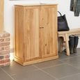 Mobel Oak Shoe Cupboard - 2 Door