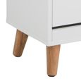 Mitra Shoe Cabinet - Flip Down - 3 Door - White and Oak