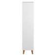 Mitra Shoe Cabinet - Flip Down - 3 Door - White and Oak