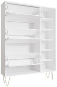 Montour White 3 Drawer Shoe Cabinet