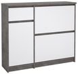 Naia Concrete Effect and White Gloss 2 Door 2 Drawer Shoe Cabinet