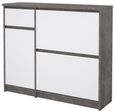 Naia Concrete Effect and White Gloss 2 Door 2 Drawer Shoe Cabinet