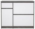 Naia Concrete Effect and White Gloss 2 Door 2 Drawer Shoe Cabinet