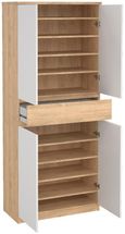 Naia Oak and White Large Shoe Cupboard