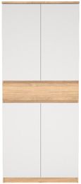 Naia Oak and White Large Shoe Cupboard
