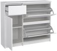 Naia White Gloss 2 Door 2 Drawer Shoe Cabinet