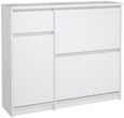 Naia White Gloss 2 Door 2 Drawer Shoe Cabinet