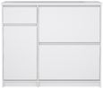 Naia White Gloss 2 Door 2 Drawer Shoe Cabinet