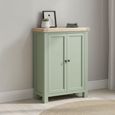 Salcombe Shoe Cabinet - 2 Door - Sage Oak