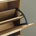 Sia Shoe Cabinet - 2 Door - Flip Down - Ribbed - Oak
