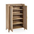 Sydney Shoe Cupboard - 2 Door - Faux Rattan