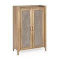 Sydney Shoe Cupboard - 2 Door - Faux Rattan
