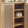 Sydney Shoe Cupboard - 2 Door - Faux Rattan