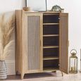 Sydney Shoe Cupboard - 2 Door - Faux Rattan