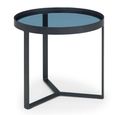 Loft Lamp Table - Round - Smoked Glass Top